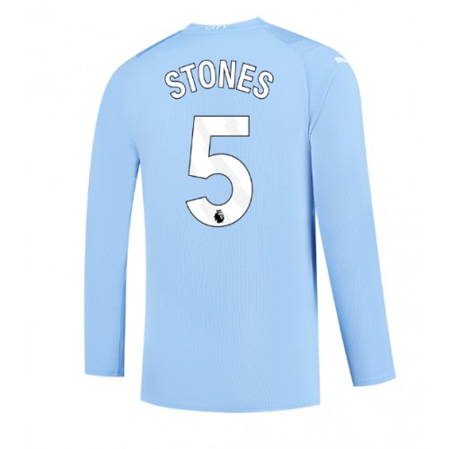Pánský Fotbalový dres Manchester City John Stones #5 2023-24 Domácí Dlouhý Rukáv